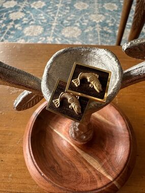 Grandpa’s Gold Fish Motif Cufflinks